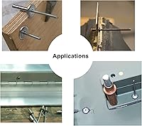 Vista 6 de binifiMux 205 remaches ciegos de aluminio, 7 tamaños, kit surtido de remaches pop, tono plateado