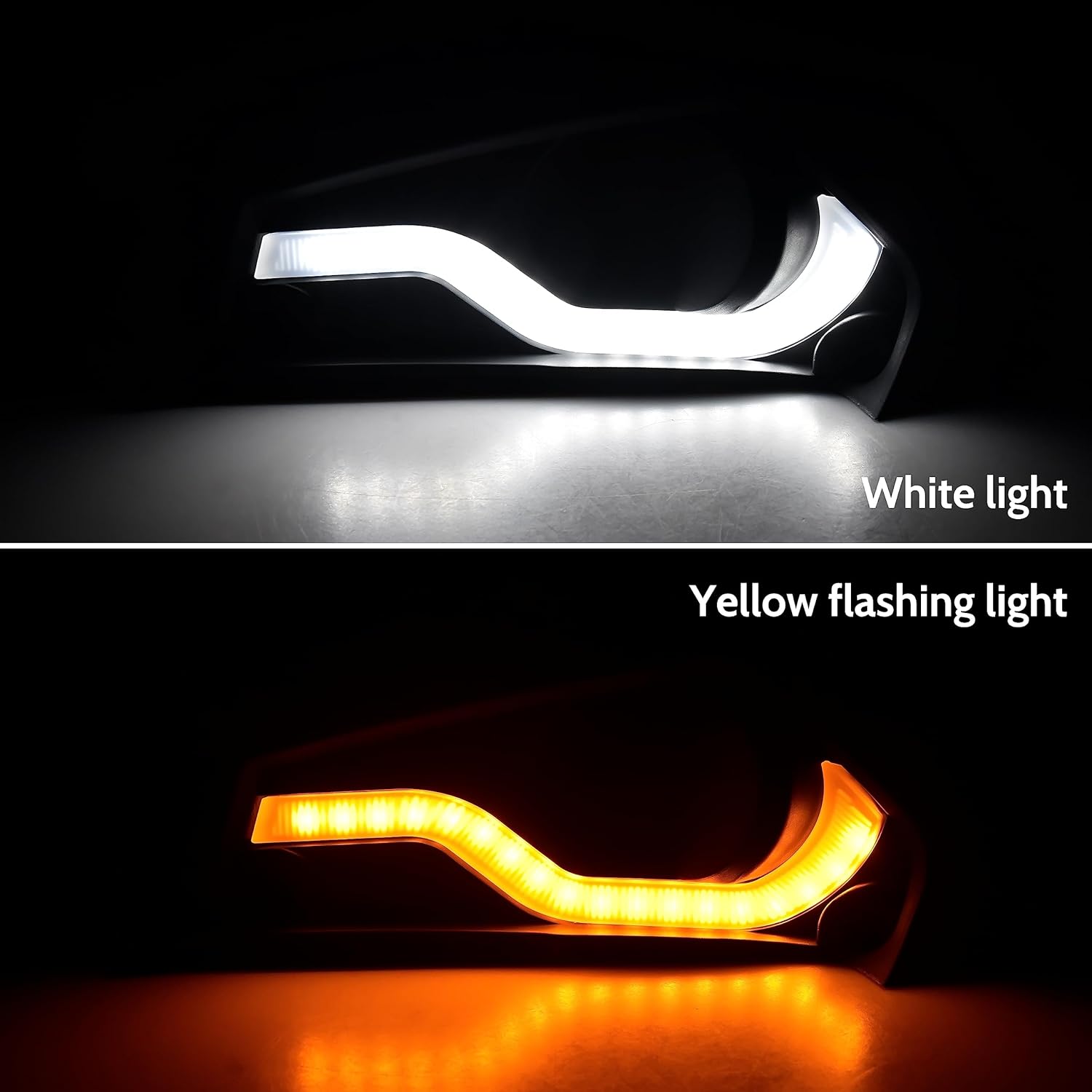 SAUTVS Fog Lamps Cover with Daytime Running Lights for Can Am Spyder F3 15-20, Fog Lights Cover with LED DRL Turn Signal Lights Kit for Can-Am Spyder F3 2015-2020 Accessories (2PCS)