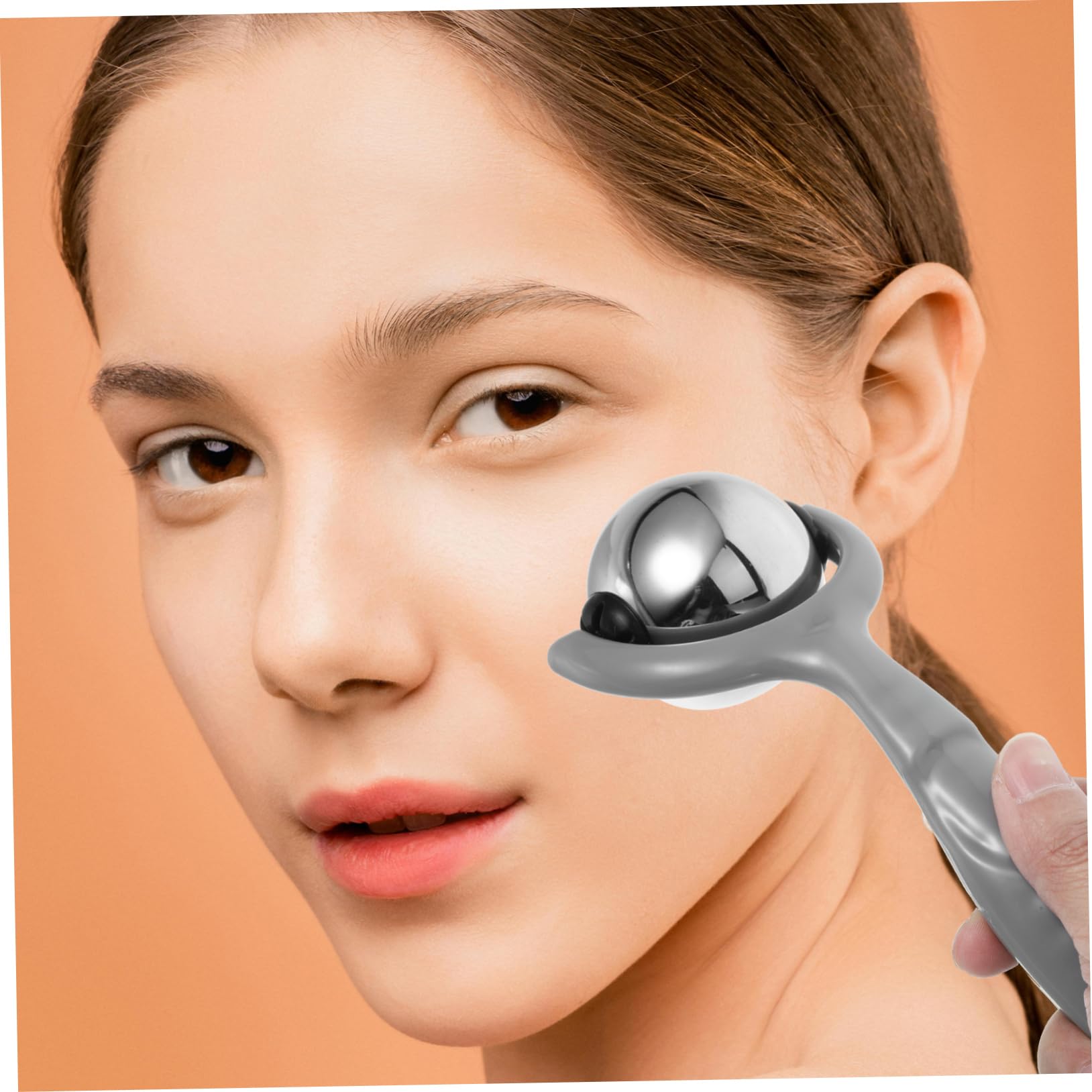 3 Stück Gesichts-Guasha-Tool Roller-Gesichtsmassagegerät Guasha-Roller für das Gesicht gesichtsmassagegerät aus metall Gesichts-Guasha-Schabewerkzeug Nur Grey