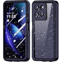 Lunivop Compatible with Motorola Moto G 2026/2025 Case 6.7'' Waterproof DustproofIP68 Underwater Diving Clear Built-in Screen Protection Lanyard Military Grade Full Body