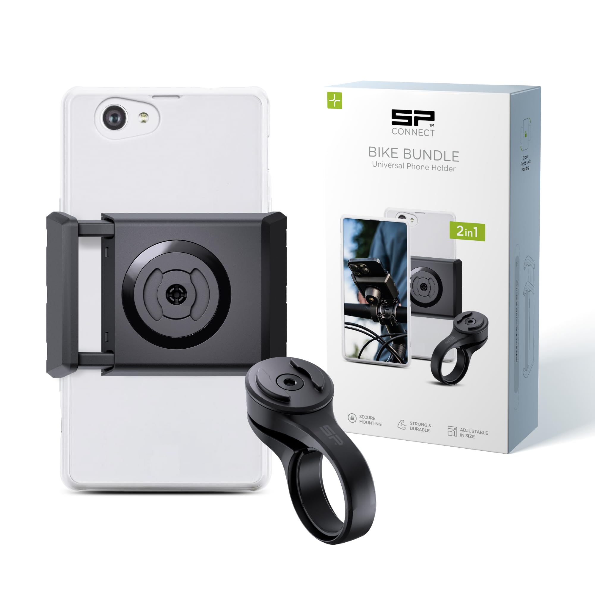 SP CONNECT Bike Bundle Universal Phone Holder SPC+ | Handyhalter für Fahrradlenker | Mountainbike Rennrad Handy Halterung