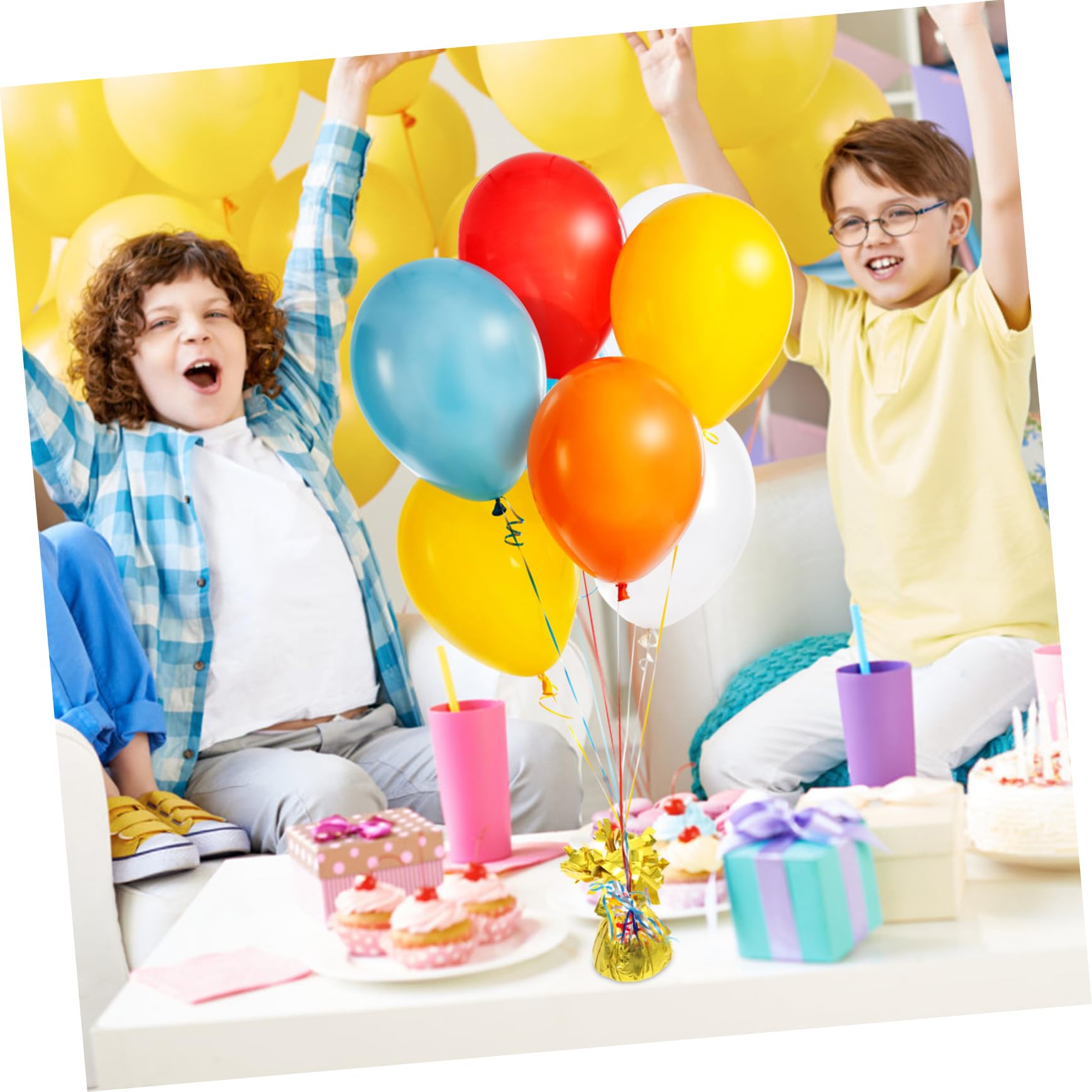 Bloque de Peso para Globos de Aluminio Dorado 5 Piezas