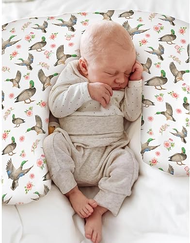 Miniatura 4 de Mallard Ducks - Fundas de almohada de lactancia para bebés con diseño floral bohemio para niños y niñas, funda de almohada de primavera de pato