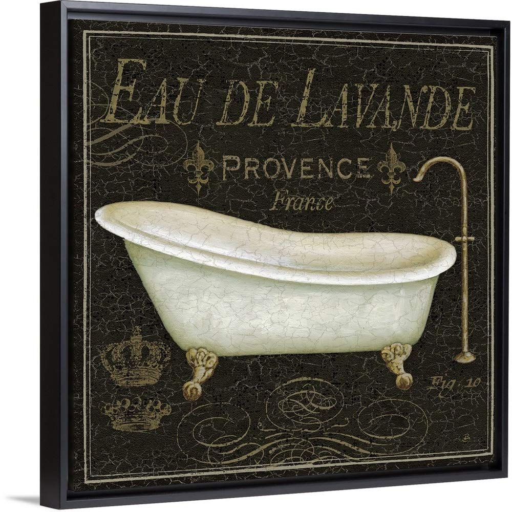 Bain De Luxe I Black Floating Frame Canvas Art, 38"x38"x1.75"