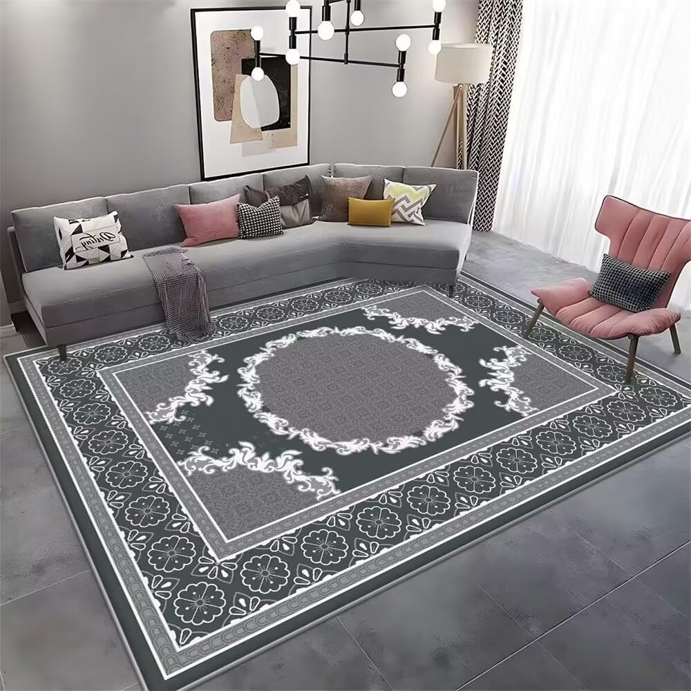 Tapis enfant lavable gris 50x80cm pour éliminer les taches du couloir