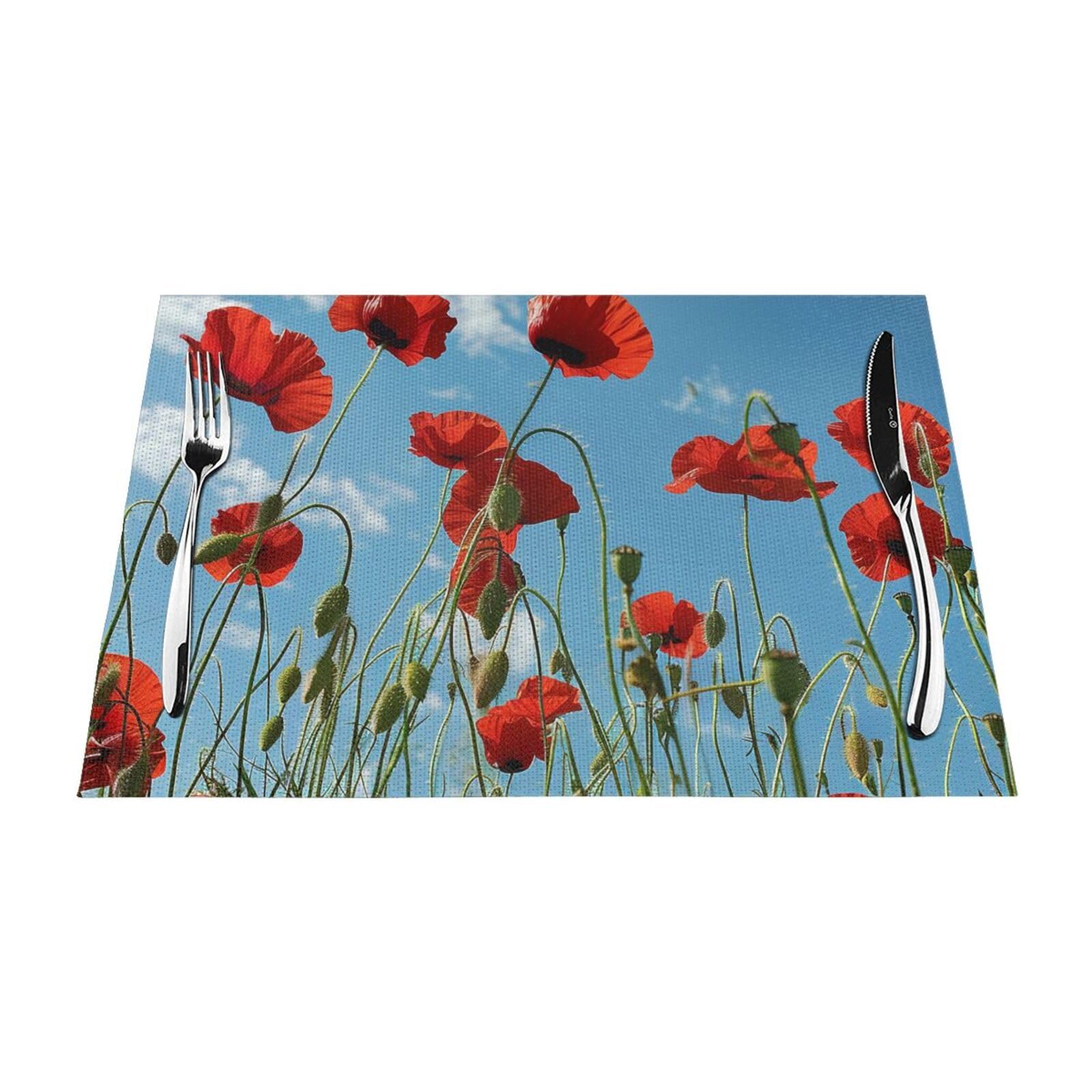 Sets de table motif floral pour repas de famille chaleureux et décoration de cuisine