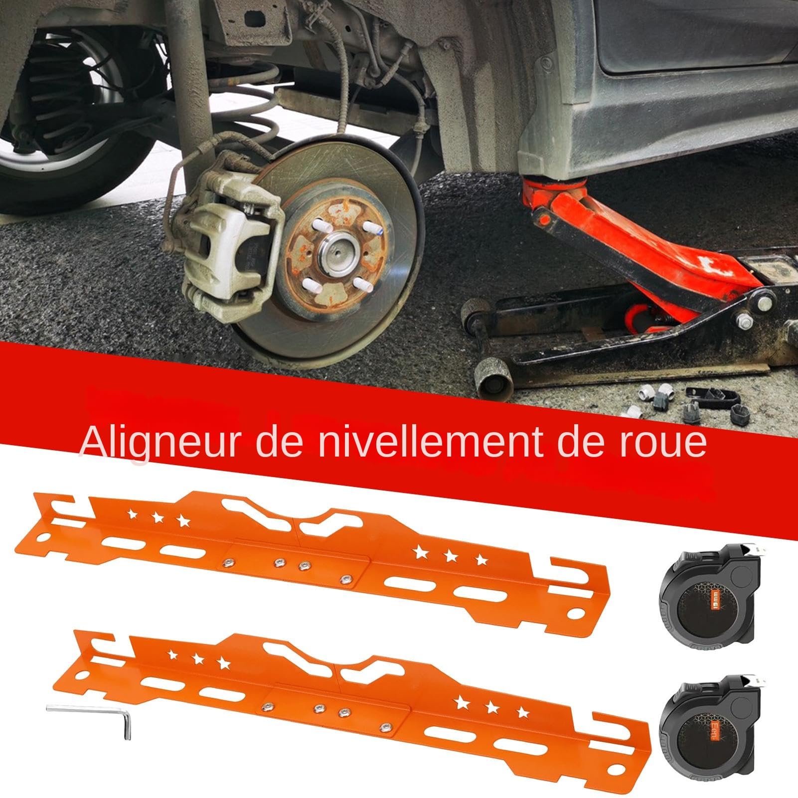 Kit de Parallélisme | Plaques De Parallélisme pour Géométrie,Équipement Robuste Réglable pour Pneus de Voiture Camion Utilisation Garage Domestique