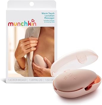Munchkin  Milkmakers  Warm Touch Breastfeeding Lactation Massager with Heat and Vibration, Award Winning, Dusty Rose