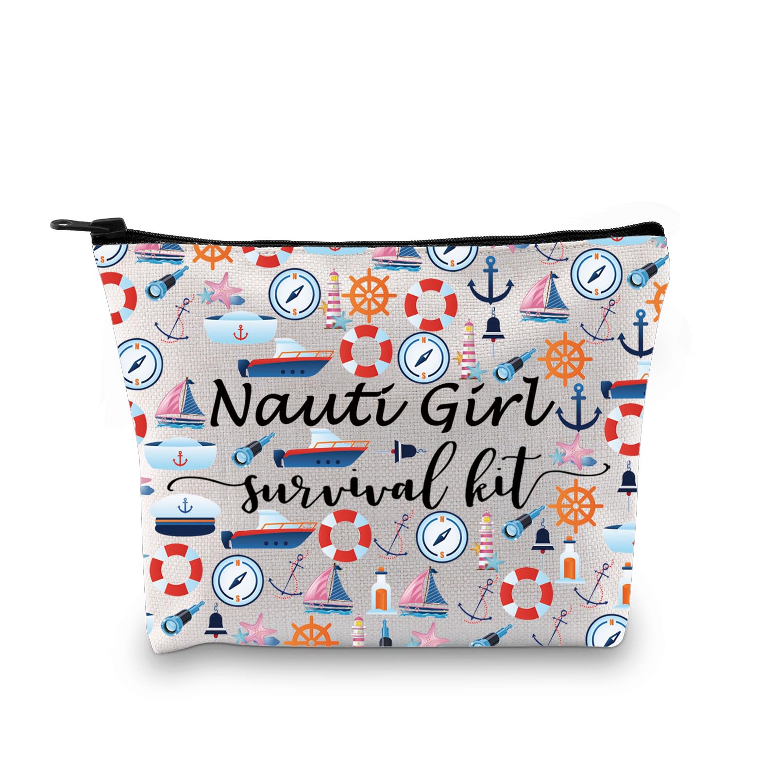 GJTIM Nautical Anchor Sailing Boating Gift Boating Sailing Nautical Zipper Pouch Nauti Survival Kit for Nautical Sailors (Survival Nauti 2 Bag),