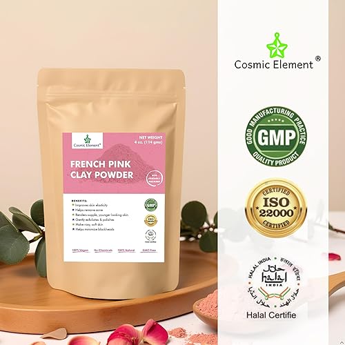Miniatura 3 de Cosmic Element Polvo de arcilla de montmorrillonita rosa francesa (arcilla rosa francesa), grado alimenticio vegano, arcilla curativa para
