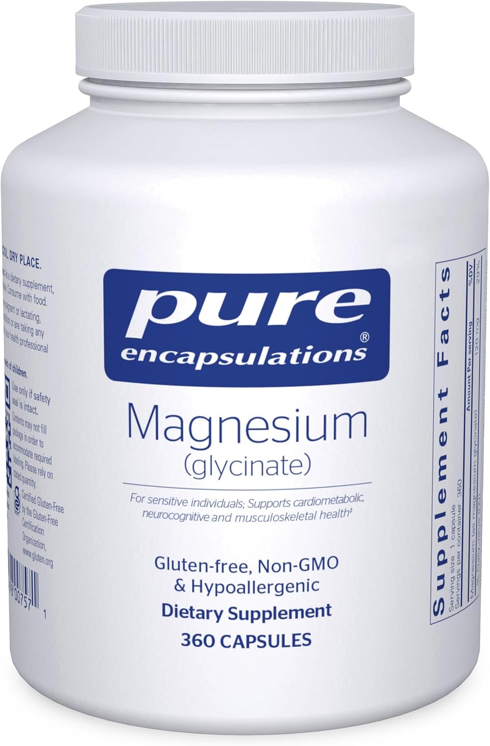 Magnesium (Glycinate), 360 Capsules | Supplement to Support Stress Relief, Sleep, Heart Health, Nerves, Muscles, and Metabolism*, with Magnesium Glycinate