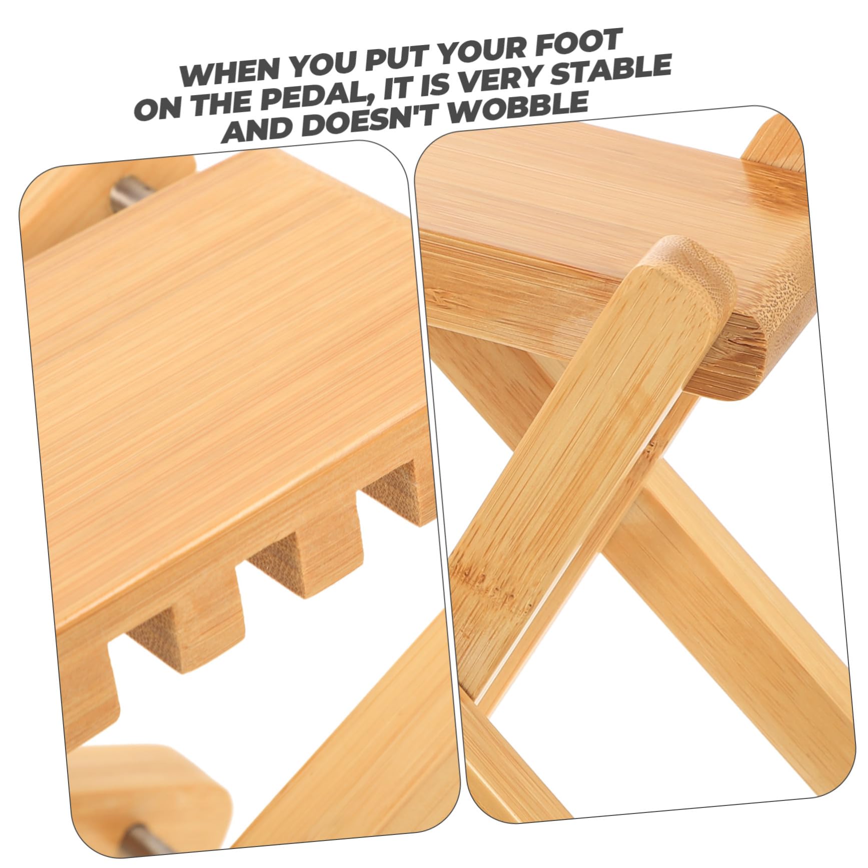 Fußstütze aus natürlichem Holz Klappbar Höhenverstellbar Gitarren Fußbank Pedal für Gitarrenspieler Ergonomisch Faltbar Praktisch