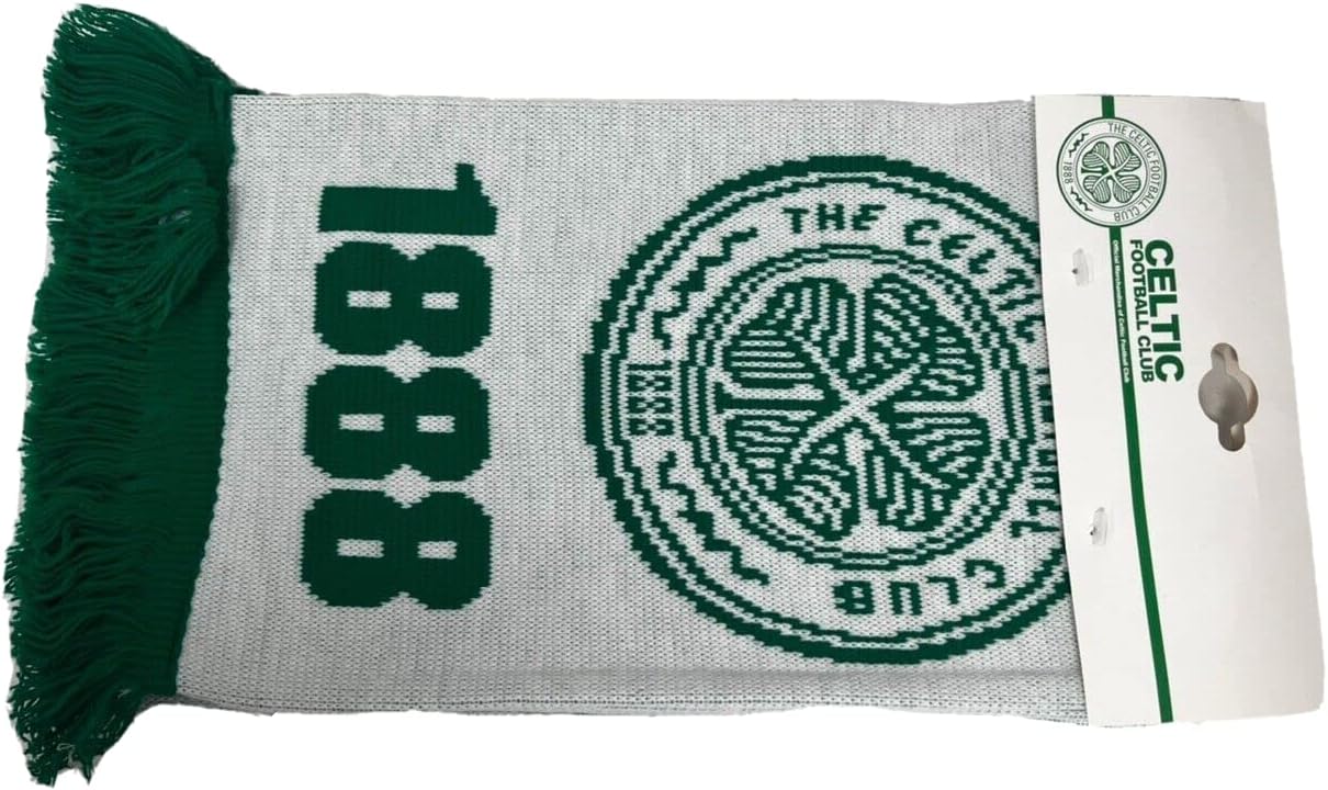 Celtic Scarf - Football Gift - Stripe White/Green, Green, One Size