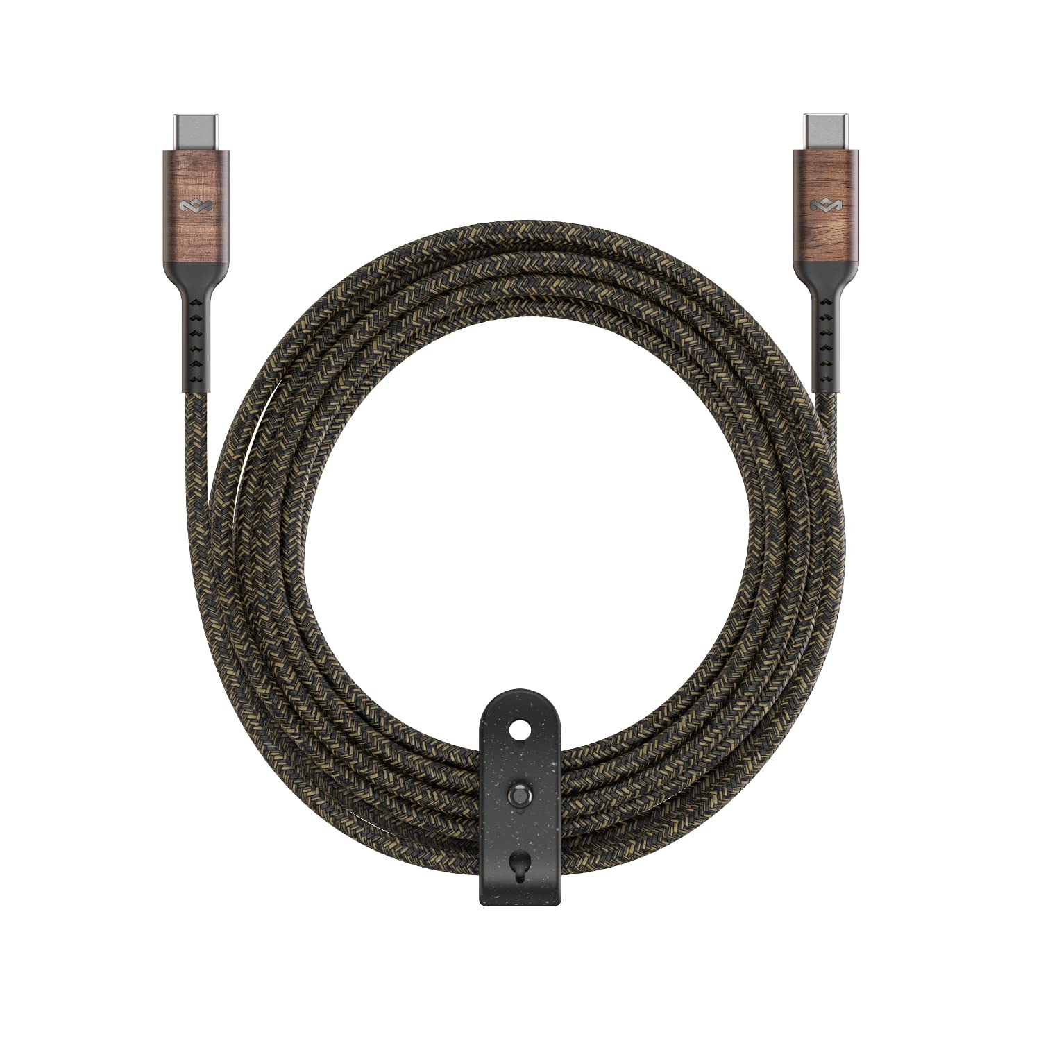 House of Marley Rewind USB-C to USB-C Cable: Braided Charging Cable, USB-IF and MFI-Certified, 10ft Long, Made with Sustainable Materials