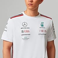 Vista 3 de Mercedes AMG Petronas Formula One Team - Colección oficial de productos de Fórmula 1 - Camiseta del equipo 2023 - Blanco - Hombre - Talla: L