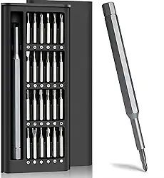 Kit Conjunto de Chave de Fenda 24 em 1 com Estojo Magnético Precisão Ideal para Reparos em Celulares, Notebooks, Relógios e Eletrônicos em Geral Linha Premium