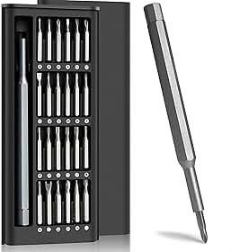 Kit Conjunto de Chave de Fenda 24 em 1 com Estojo Magnético Precisão Ideal para Reparos em Celulares, Notebooks, Relógios e Eletrônicos em Geral Linha Premium