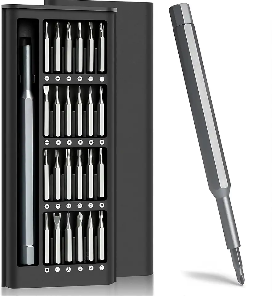 Kit Conjunto de Chave de Fenda 24 em 1 com Estojo Magnético Precisão Ideal para Reparos em Celulares, Notebooks, Relógios e Eletrônicos em Geral Linha Premium