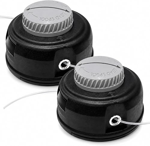 2Pc Arborless Trimmer Head for Ryobi RY4CCS 4 Cycle Curved Shaft Gas Trimmer RY252CS RY252CSVNM 25 cc 2-Stroke Trimmer,Replacement 311759011 for Homelite 26CC ut26csl3vnm