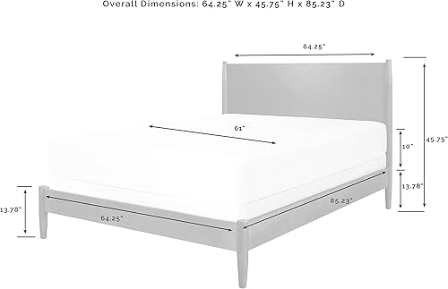 Miniatura 3 de Crosley Furniture Landon - Juego de cama de madera, bellota, tamaño King Acorn,Mahogany