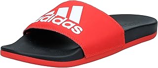 all red adidas slides