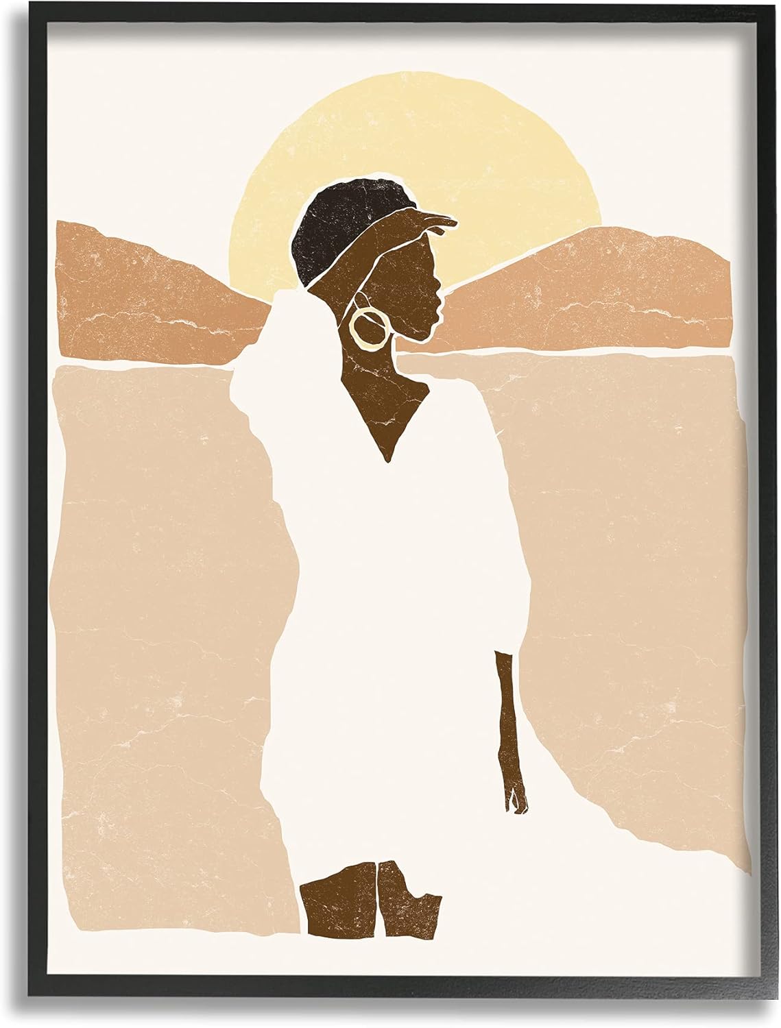 Stupell Industries Woman Gazing Across Canyon Desert Sunrise Landscape