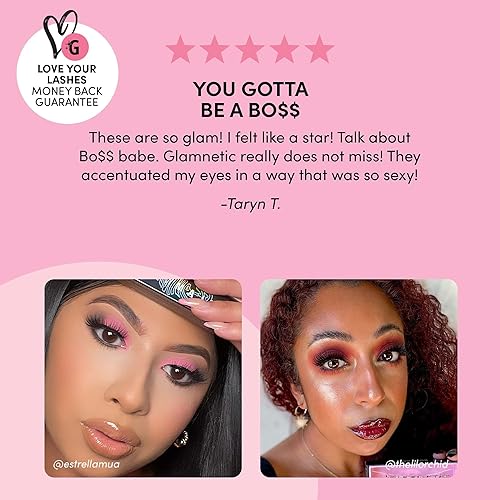 Miniatura 3 de Pestañas magnéticas Glamnetic | Pestañas magnéticas veganas, pestañas de visón sintético, corto, largo, dramático, aspecto natural, reutilizables