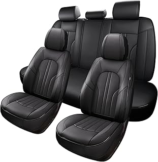 Car Seat Cover Full Set, Leather Car Seat Cover, W...