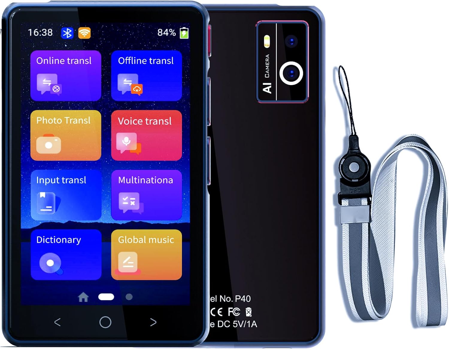 Language Translator Device No WiFi Needed, Two-Way AI Voice Translator for All Languages, 139+ Language Online Translation,4" HD Offline/Photo Translation for Travel/Business/Study