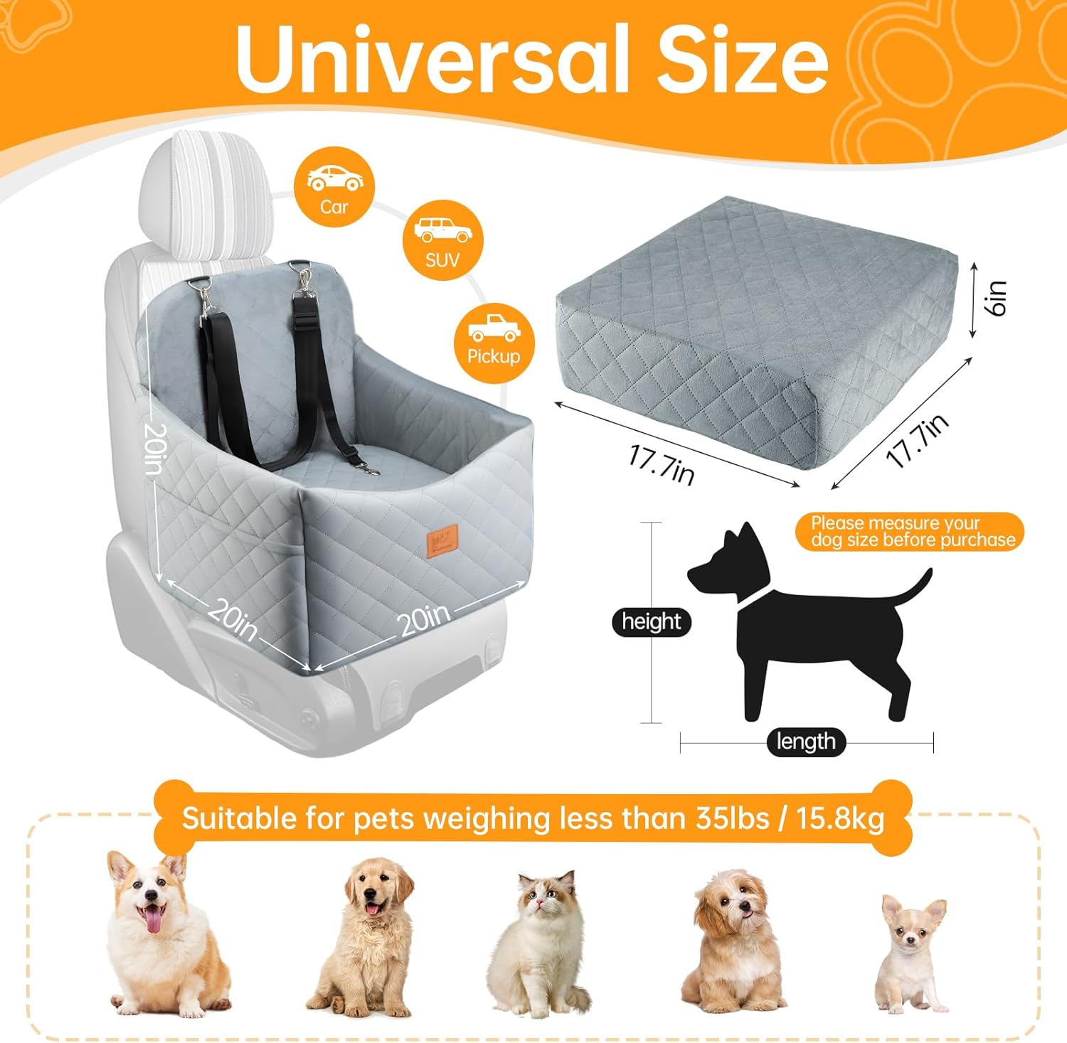 The Ultimate Comfort: FurFrolic Memory Foam Dog Car Seat Review
