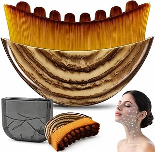 Lymphatic Contour Face Brush for Sculpting &amp; Drainage – Facial Massager for Jawline, Chin &amp; Neck – Reduces Puffiness, Prom...