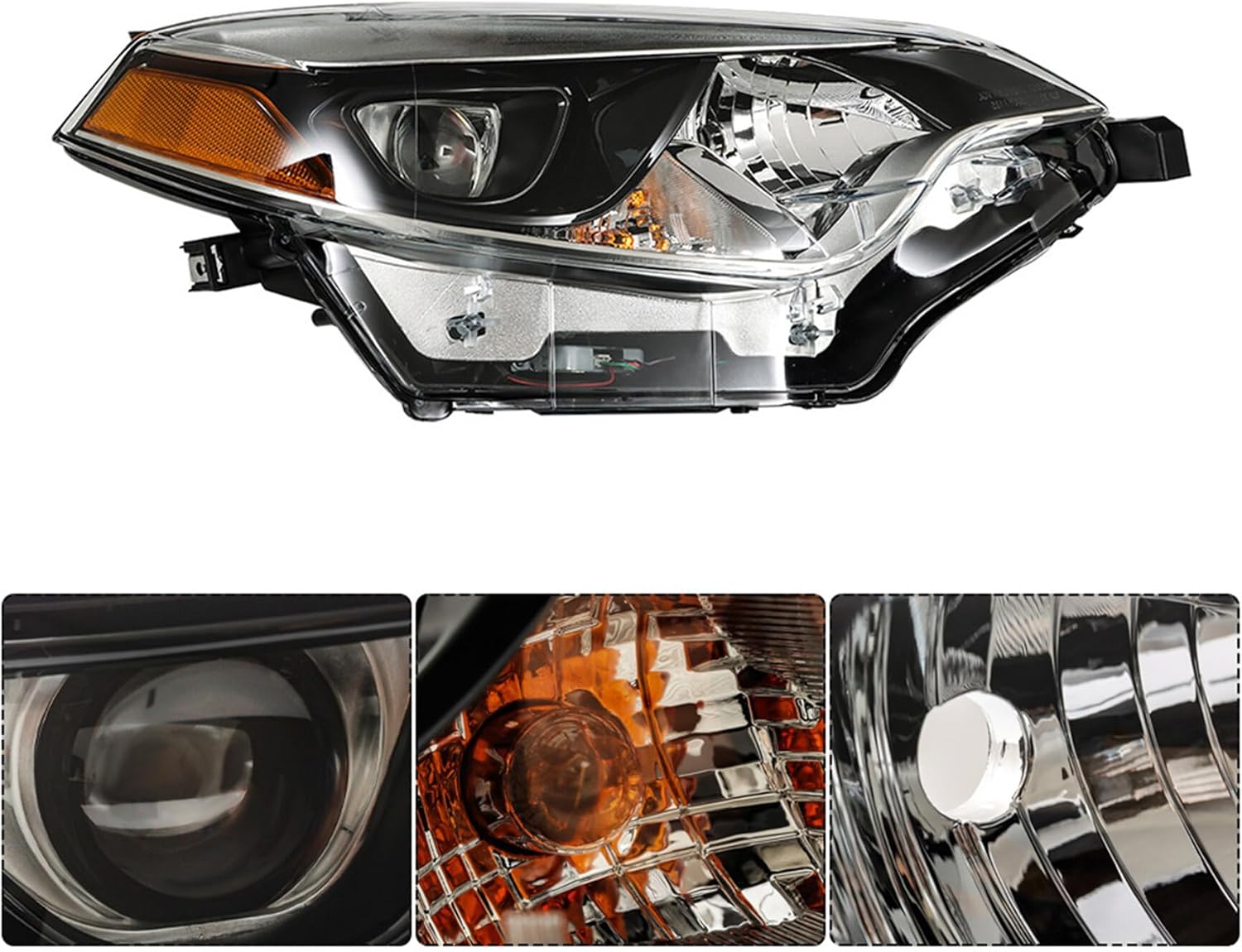WFLNHB Headlights Assembly Replacement for Toyota Corolla 2014-2016 Projector Headlights Headlamps Passenger Side