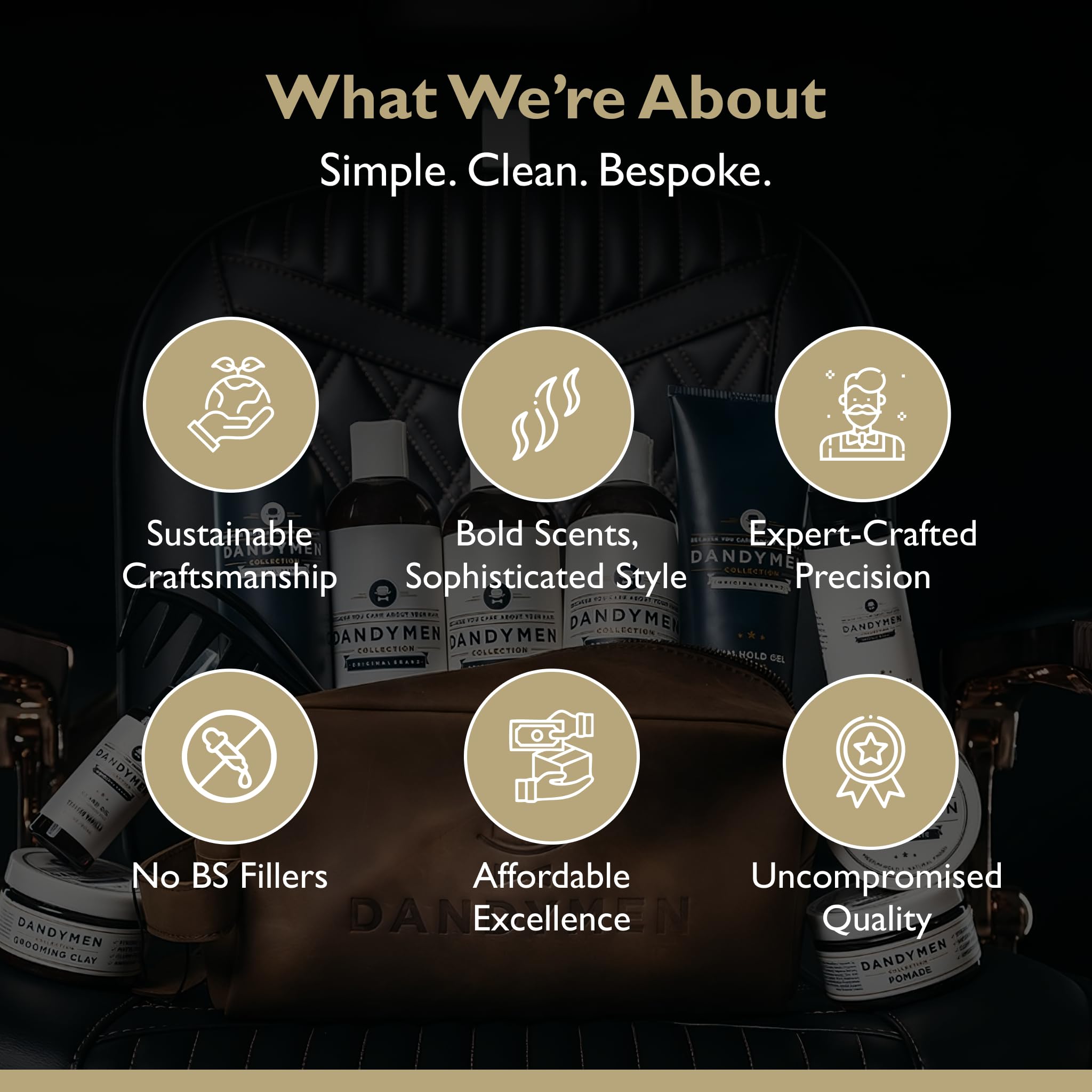 DandyMen Sea Salt Spray – Lightweight Texture, Volume, and Flexible Hold with Epsom Salt & Pro-Vitamin B5 (8.45 oz, Tobacco Vanilla)