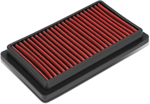 Auto Dynasty High Flow Engine Air Panel Filter Drop-in Reusable & Washable Compatible with Versa Cube Red
