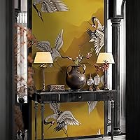 Vista 1 de Mural de pared chinoiserie pelar y pegar, papel tapiz autoadhesivo de vinilo texturizado de cuero para dormitorio, sala de estar, decoración