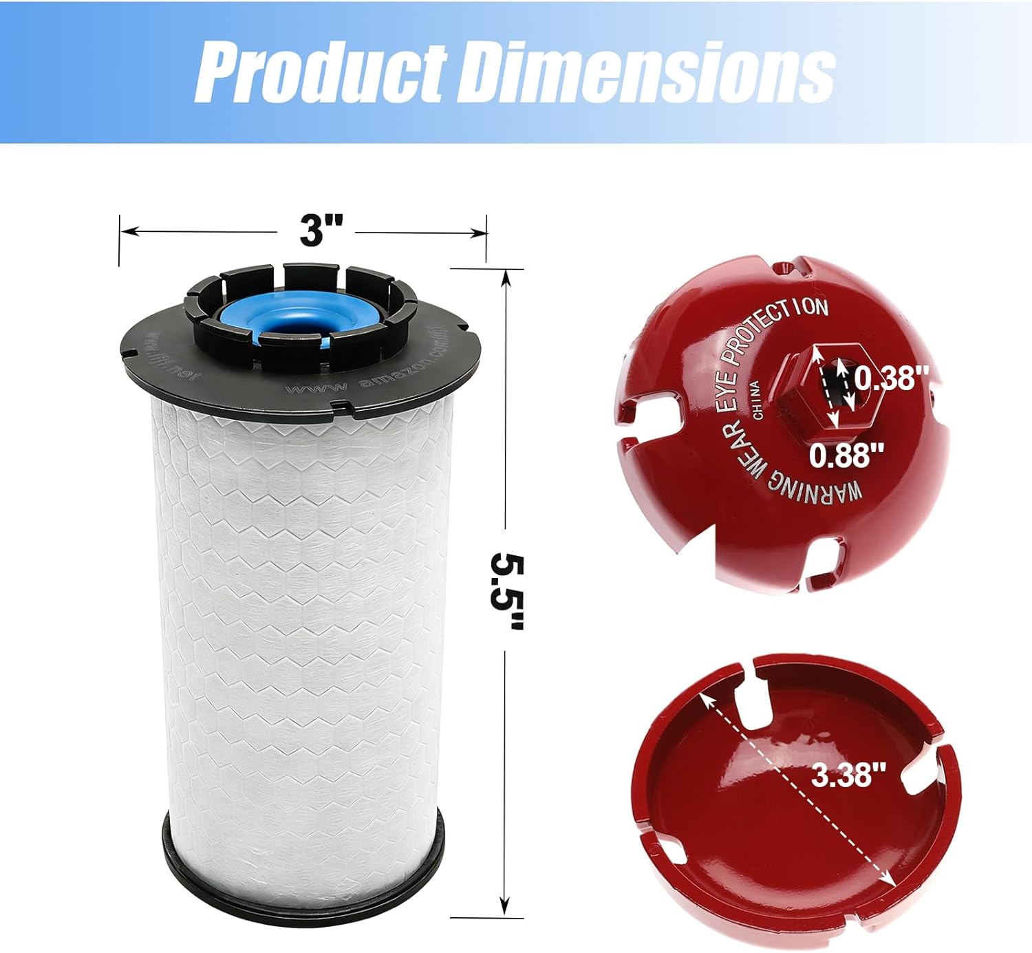 iFJF 68235275AA Fuel Filter and 61150 Fuel Filter Housing Wrench Replacement for Ram 1500 3.0L V6 2014-2019 Diesel Engine