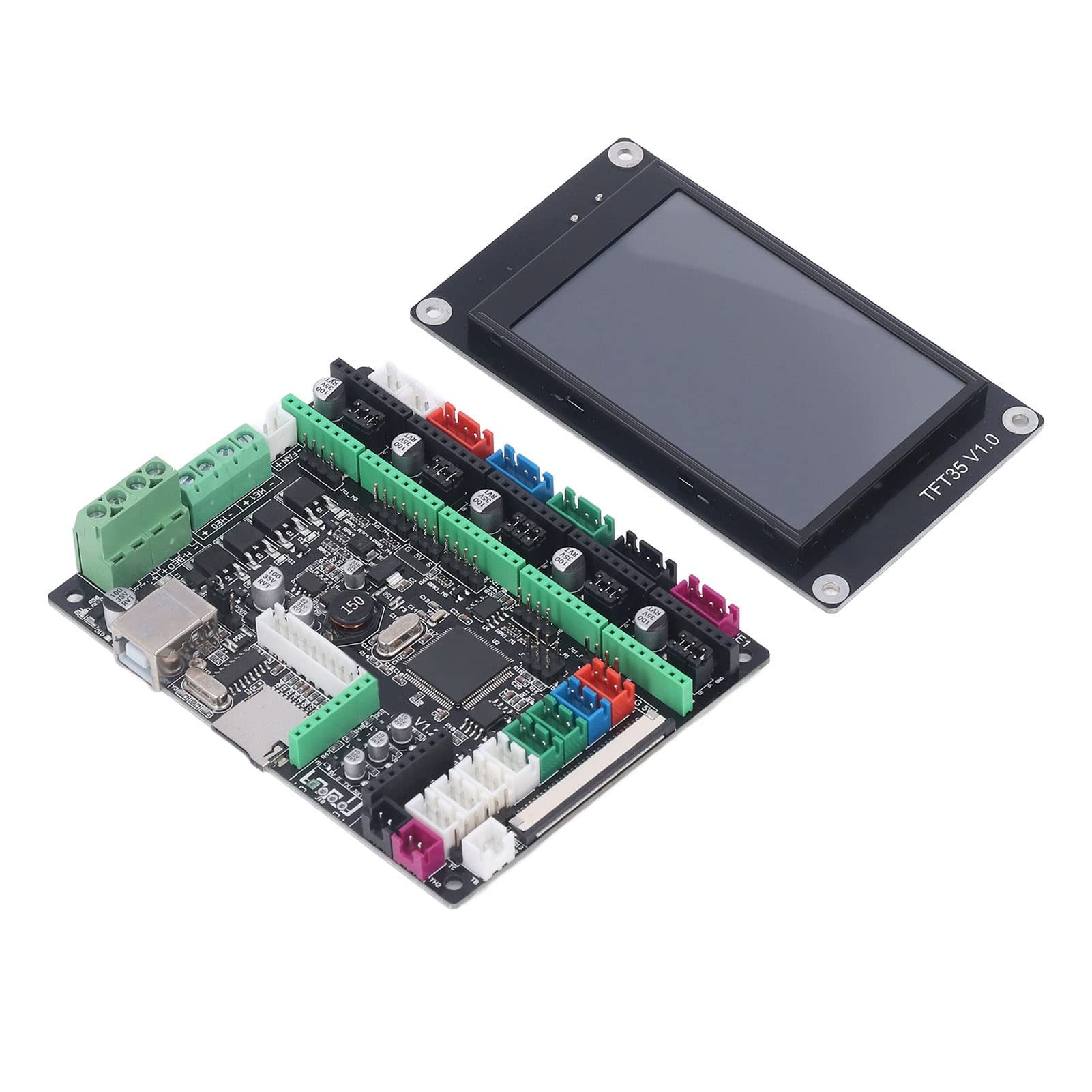 FTVOGUE Zestaw Płytki Sterującej PCB Drukarki 3D z Ekranem Dotykowym TFT35 Płyta Główna Aktualizacja Karty Pamięci 12 do 24 V dla Użytkowników XYZ CoreXY Kossel