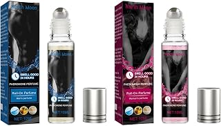 2 perfume Roll On Pheromone, perfume óleo essencial com feromônio, unissex para homens e mulheres, perfume pheromones parceiro íntimo longa duração aumenta a atração