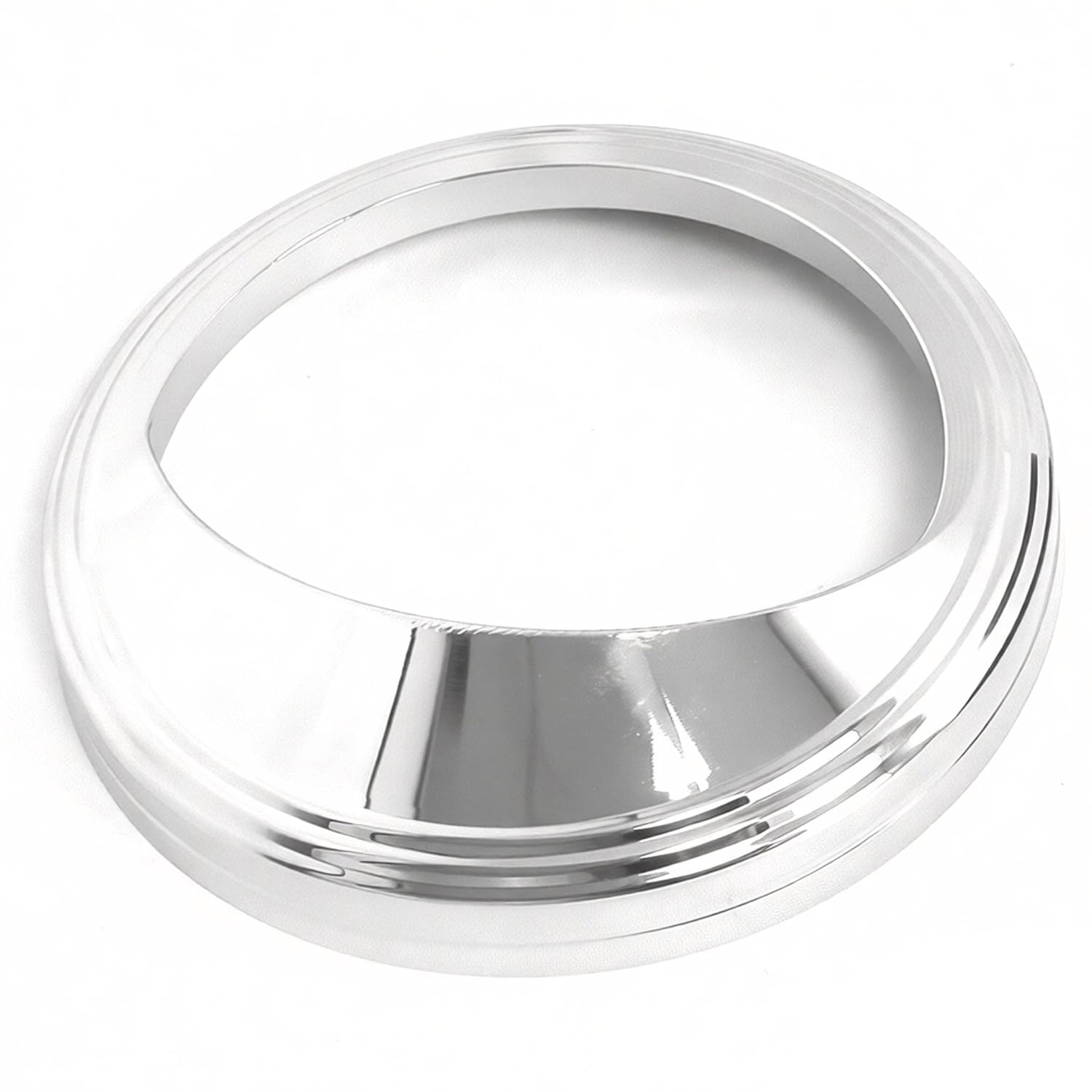 Motorcycle Tank Speedometer Gauge Bezel Cover with Visor for Most Harley Touring Road King Electra Glide Softail Dyna with 5'' Speedometer (Chrome)
