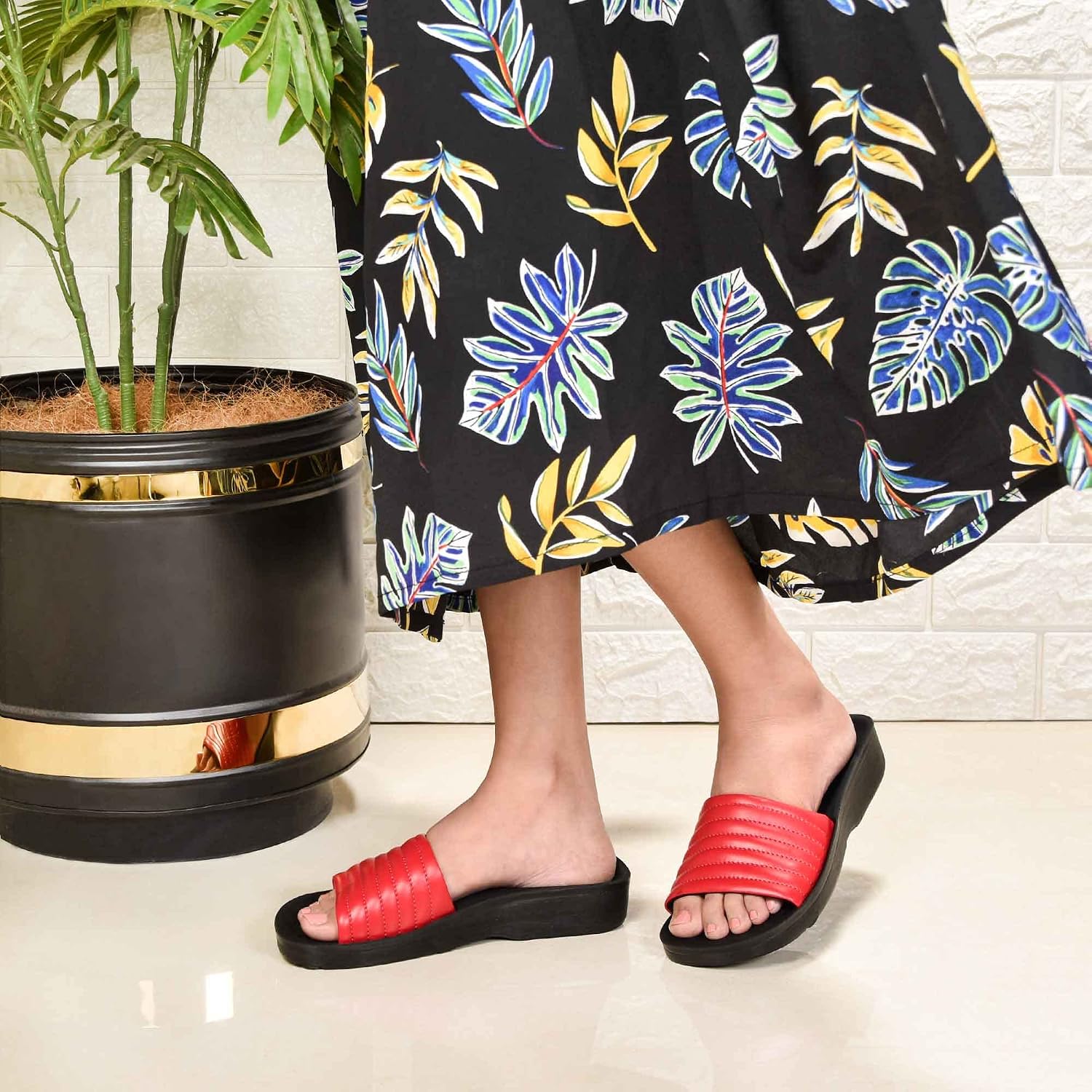 AEROTHOTIC Plantar Fasciitis Slides for Women Arch Support Ladies Sandals image 2