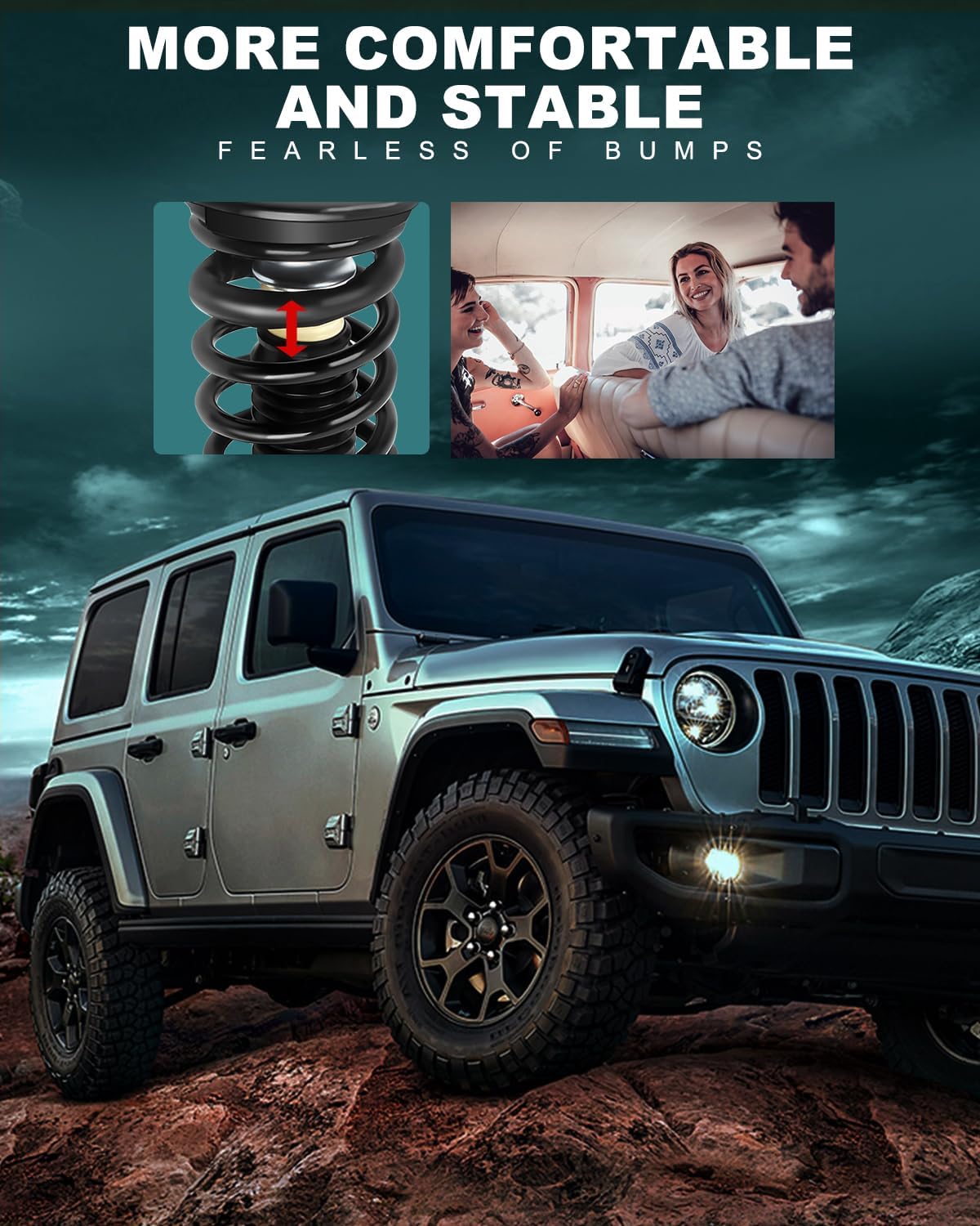 AUTOMUTO Front Pair Complete Struts Spring Assembly Shock Absorber Compatible with 2000-2005 for Hyundai Sonata, 2000-2005 for Kia Magentis, 2000-2006 for Kia Optima Struts 171417