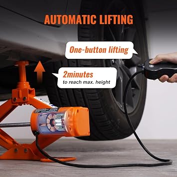 Electric Car Jack, 3 Tons /6600 lbs Scissor Jack with Electric Impact Wrench, 12V Car Jack with Double Saddles with Remote Control, Portable Car Jack Lifting for Sedan, SUV, Truck Tire Change