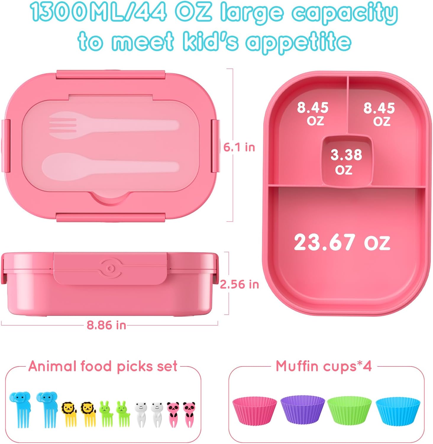 Bento Box Kid Adult Lunch Box