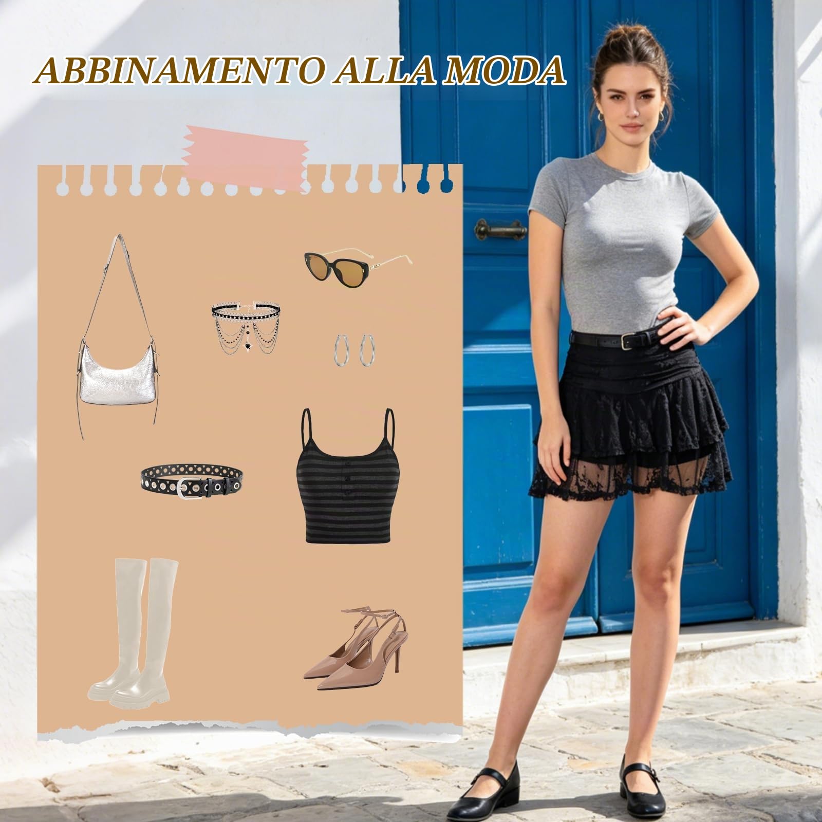 Minigonna Donna Y2k Gonne Corta Pizzo Floreale Gonna a Pieghe Sexy | Mini Gonna Estive A Linea Streetwear Cosplay Carnevale Feste Tennis Club