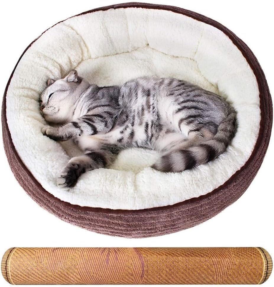 Dog Kennel Cat Kennel Pet Kennel Washable Doudou Teddy Warm Kennel Small and Medium Sized Dog and Dog Mat Sofa Dog Bed Dog House Cat Dog Dog Pet Supplies Corduroy Round Nest