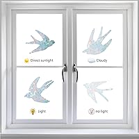 Vista 20 de GORGECRAFT 16 calcomanías de alerta de vidrio para ventana de mariposa, anticolisión, animales, arcoíris, para pájaros, pegatinas, película