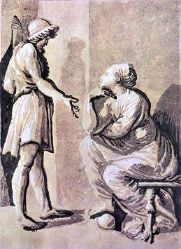 Art Oyster Ugo Da Carpi Hero and Sibyl - 21" x 28" Premium Canvas Print