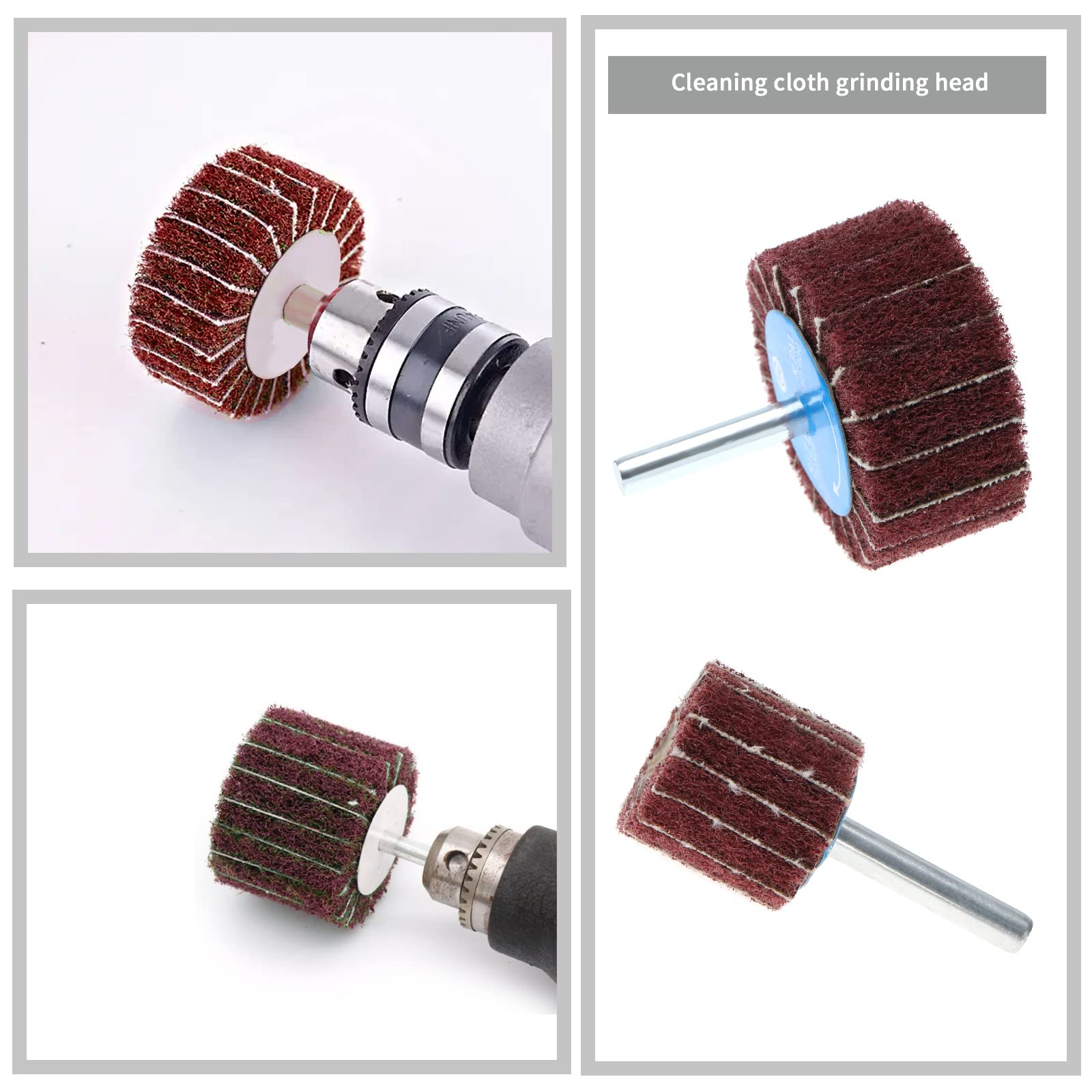 Dischi Abrasivi In Fibra Nylon 120 Grana - Set 5 Pezzi Da 25-60mm Per Utensili Rotativi - Verde - Foto 10