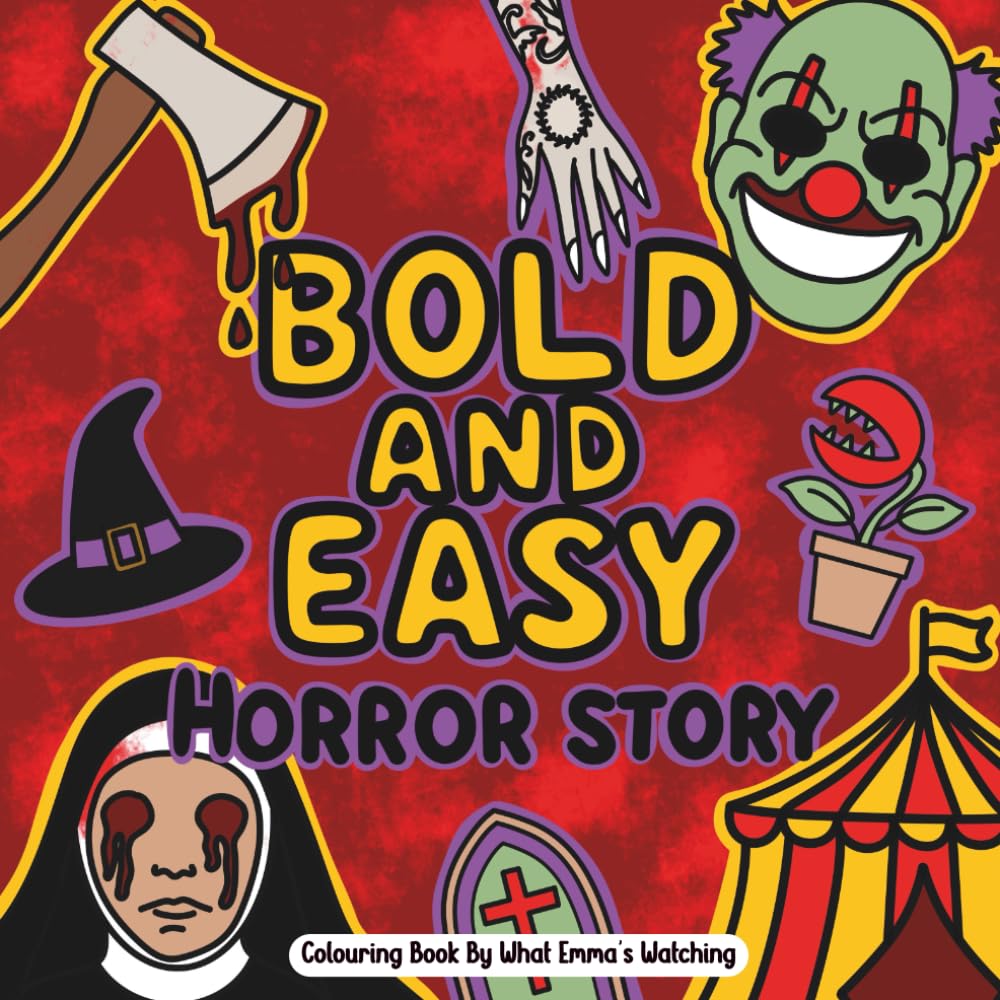 Bold And Easy Horror Story: What Emma's Watching (Colouring Detail Practice Books)
