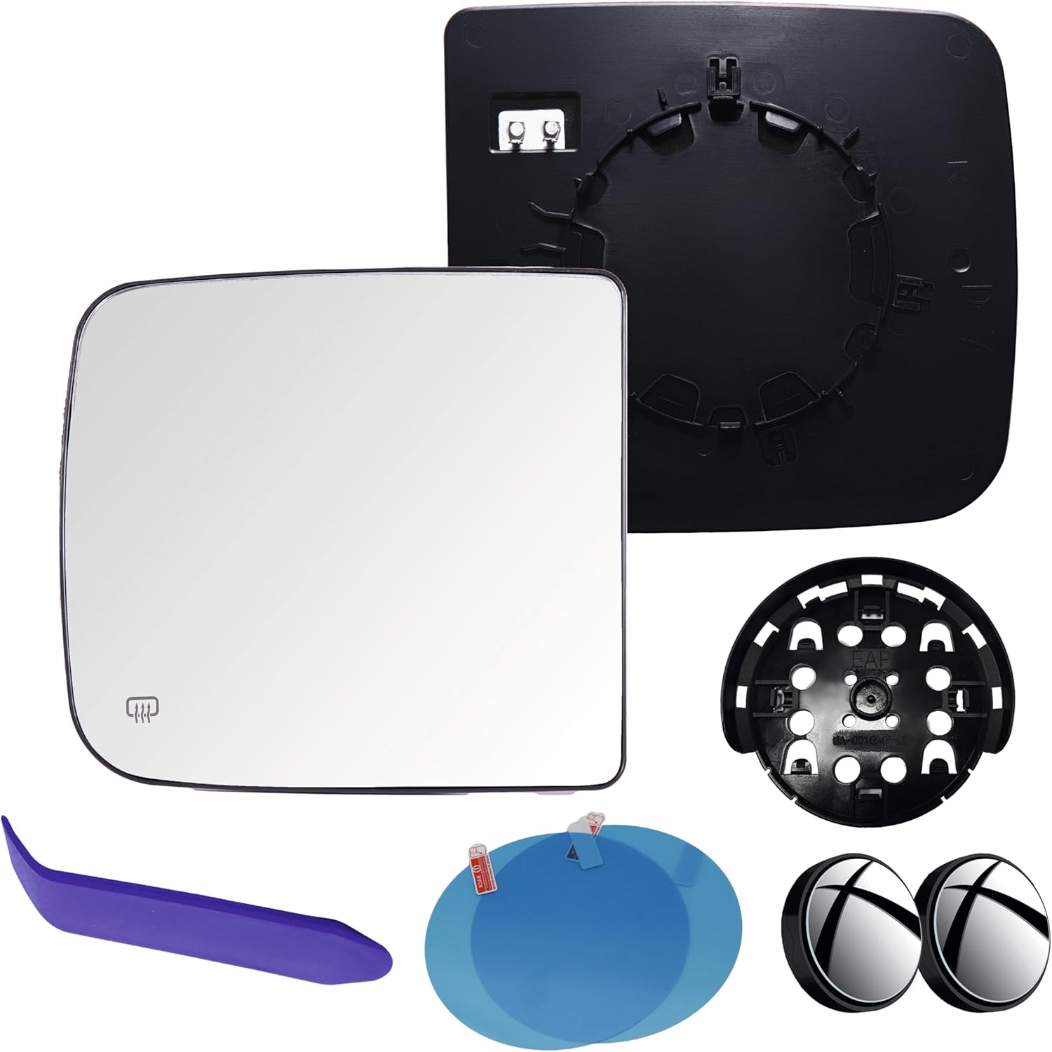 EAP Passenger Mirror Glass Compatible With Dodge RAM 1500 2019-2024, RAM 2500 3500 4500 5500 2019-2022, Heated, 68401392AA 68401388AA